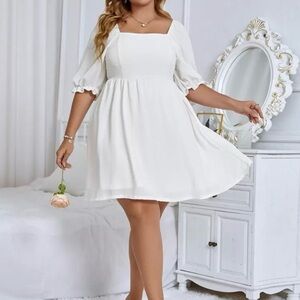 Elegant White Women's Dress